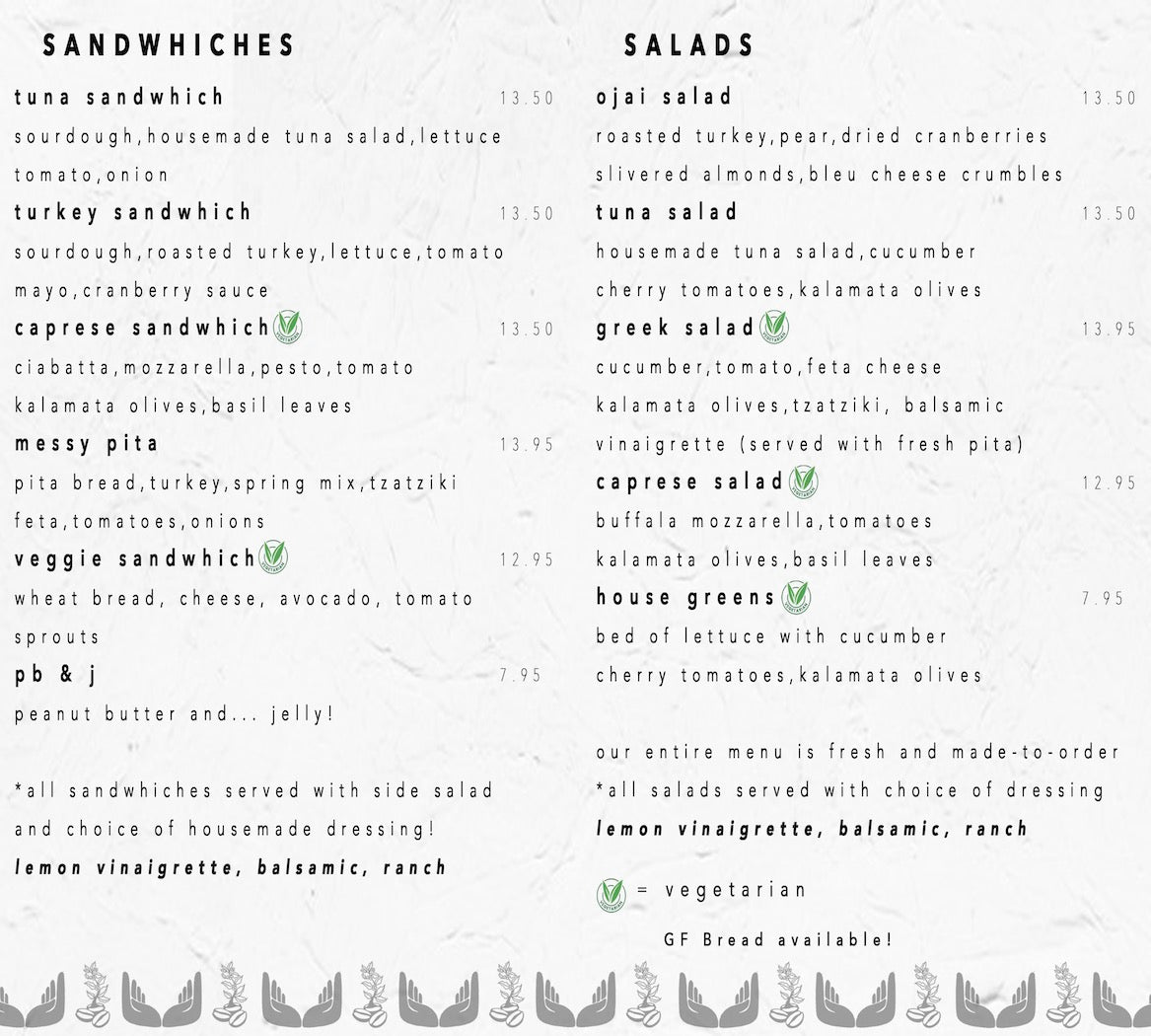 menu – Ojai Coffee Roasters